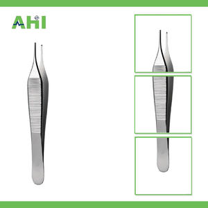 Pinzas Adson de Acero Inoxidable, 12 Dientes, Grado A+, Clase I, Cirugía General, Certificación CE, Uso Hospitalario - Product Image 3