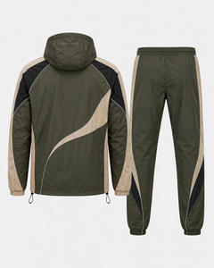 Custom Waffle Embroidered Gradient Color 220g Waterproof Lightweight Durable <b>Thermal</b> Winter Windbreaker Sporty <b>Tracksuit</b> Set Men - Product Image 3