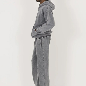Premium Oversize Men Zipper Tracksuit In Low MOQ Best Quality Men Custom Embroidered 2 Piece Oversize Tracksuit For Sale - Product Image 2