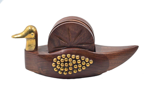 Decorative wood tea coaster set wooden coasters for cups mugs <b>table</b> <b>protection</b> and home decor - Product Image 3