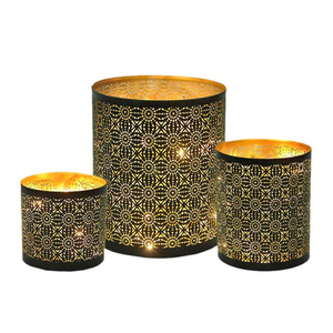Elegant Gold Plated Metal Iron Lantern Candle Wax Storage Container Perfect <b>Incense</b> <b>Holders</b>&<b>Aromatherapy</b> <b>diffuser</b> - Product Image 3