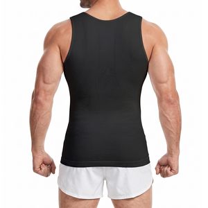 Custom Men Compression Undershirt Sleeveless Body Shaper Tank Top <b>Tummy</b> <b>Control</b> OEM Bulk Wholesale - Product Image 1