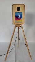 Machine Photobooth Vintage Rétro en Bois, Nouveau Design, pour Mariages, avec Imprimante et Appareil Photo, Fournitures de Fête, Vente en Gros