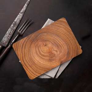 Planche à découper carrée en bois massif personnalisée avec poignée, épaisseur 1,5 cm, écologique, compatible lave-vaisselle, bloc de boucher pour cuisine - Product Image 2