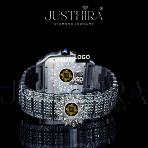 New Arrival Moissanite Black Diamond Square Case Black Dial Luxurious Fashion Business <b>Mechanical</b> Shiny Custom Hip Hop <b>Watch</b> - Product Image 5