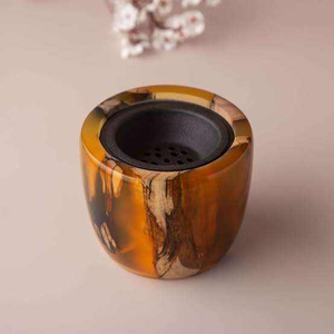 Nouveauté : Brûleur à Bakhoor en bois naturel et résine époxy, qualité supérieure, fait main, en forme de décoration traditionnelle, pour encens - Product Image 4