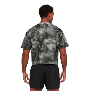 T-shirt de sport ample et respirant pour homme, idéal pour l'entraînement et la performance athlétique, gris fumé - Product Image 3