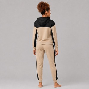 Survêtement d'hiver personnalisé pour femme, haute qualité, design 2-en-1, respirant, 100 % polyester, nouvelle mode sportive - Product Image 5