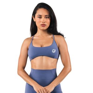 Royal <b>Blue</b> Women's Strappy Back Sports <b>Bra</b> Breathable Stretch Workout Crop Top for Yoga Gym Running Fitness Activewear Training - Product Image 1