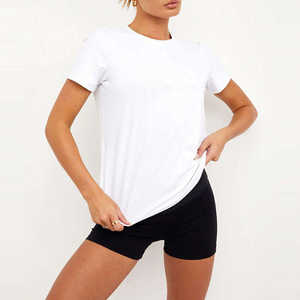 Camiseta Casual de Verano para Mujer, Manga Corta, Cuello Redondo, Jersey, Talla Grande Personalizada con Logotipo Bordado, Precio Razonable, OEM - Product Image 4