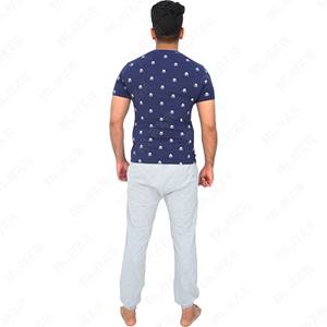 Ensemble de vêtements de sport de fitness pour hommes à impression personnalisée décontracté couleur unie deux pièces t-shirt short taille XL pour les survêtements d'été en coton - Product Image 3