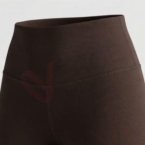 <b>Women</b> Brown Seamless Yoga Set 2 Piece Racerback Crop Top High Waist <b>Leggings</b> - Product Image 5
