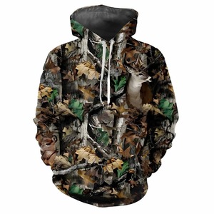Sudadera unisex de manga larga con estampado de cara de animal, impresión por sublimación, para otoño, para caza. - Product Image 4