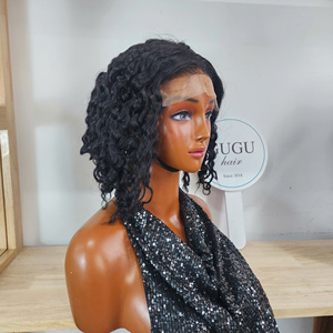 Peluca de Cabello Humano Vietnamita GUGU HAIR, Sin Remy, con Frente de Encaje, Opciones Multicolores para Base de Encaje, Corta, Multidensidad - Product Image 3