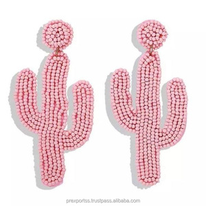 ต่างหูห้อยลายดอกไม้โบฮีเมียนประดับลูกปัดช็อกโกแลตสตรอว์เบอร์รี เครื่องประดับเก๋ไก๋สำหรับงานปาร์ตี้ ของขวัญน่ารัก - Product Image 2