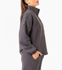 OEM Custom Winter Pullover Hoodie <b>Women</b> Casual Long Sleeve <b>Black</b> <b>Crop</b> <b>Top</b> Front Loose Hoodies New Classic Breathable Streetwear - Product Image 4