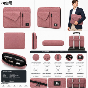 Housse de protection pour ordinateur portable en feutre de laine de haute qualité, prix bas, compatible avec les nouveaux modèles d'ordinateurs portables - Product Image 6