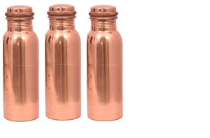 Bouteille d'eau en cuivre brun pur à 100 % (capacité 1000 ml) – Le meilleur produit agricole indien de KC ENTERPRISES – Durée de conservation de 24 mois - Product Image 2