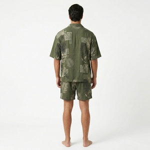 Custom Men's Hospitality Apparel Shirt Shorts <b>Set</b> OEM ODM Resort Uniform Manufacturer - Product Image 2