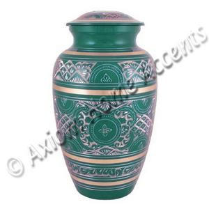 Handcrafted Brass Cremation Urn With Customizable Features and a Polished Surface for a Dignified <b>Memorial</b> by Axiom Home Accents - Product Image 5