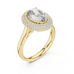 Anillo de Boda de Oro Blanco de 14K con Diamantes Cultivados en Laboratorio, Redondos y Ovalados, para Mujer |   Diamante Cultivado Nuevo - Product Image 6