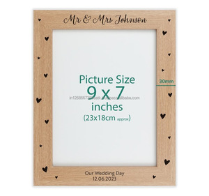 Casglow Heritage Modern Square Wooden Photo Frame with <b>UV</b> Printing Durable & Eco-Friendly Wall Mountable Vertical Orientation - Product Image 5
