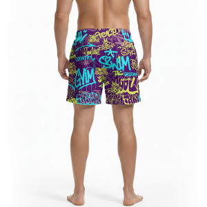 Shorts de bain pour hommes grandes tailles, 100 % polyester, séchage rapide, respirants, écologiques, pour la plage et le surf, été - Product Image 3