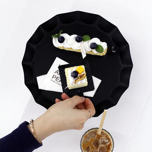 Elegant Floral Edge Gold <b>Cake</b> <b>Stand</b> Metal Dessert Serving Pedestal for Wedding Reception Birthday Celebration and Event Decor - Product Image 4