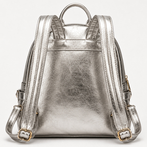 Mochila Metálica Plateada Premium de Diseñador Original al por Mayor para Mujer, Mochila Impermeable para Negocios, Escuela, Viajes y Portátil - Product Image 5