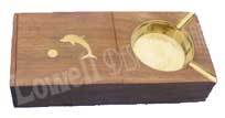 Boîte à monnaie murale élégante et discrète en bois poli, personnalisable, artisanale, avec couvercle à charnière, écologique - Product Image 2