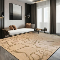 Premium-Qualität Moderner Hochflor-Wollseidenteppich im Tibet-Stil, Handgeknüpft, Rutschfest, Umweltfreundlich, Teppich-Set für Hotel und Wohnbereich