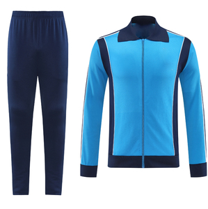 Survêtement Garçon Bleu Marine Color Block Manches Longues Fermeture Éclair Style Sportif Vêtement d'Automne Respirant en Polyester Coupe Classique - Product Image 2