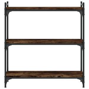 Bibliothèque en métal de taille moyenne avec bois d'ingénierie en chêne fumé, design contemporain - Product Image 4