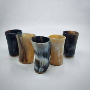 Taza Koi para beber de oso Vintage exquisita personalizada, cuerno Natural hecho a mano, estilo Animal tallado antiguo corto para regalo de negocios - Product Image 1