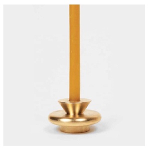 เชิงเทียนทองเหลืองแบบใหม่ เชิงเทียนทองเหลืองแท้หนักแน่น ทันสมัย สำหรับตกแต่งบ้าน - Product Image 2