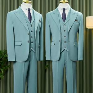 Trajes de Hombre en Tono Pastel, Trajes Casuales de Corte Slim para Negocios, Chaqueta de Traje para Hombres para Reuniones y Bodas - Product Image 3