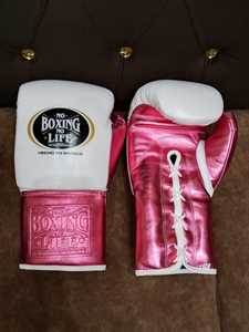 No Boxing No Life Guantes de Boxeo MMA de Cuero Genuino de Alta Calidad - Antideslizantes, Correa de Muñeca Ajustable, Cierre de Cordones Elástico, Personalizables - Product Image 1