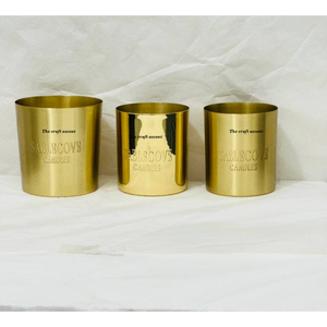 Brass Metal Candle Jar With Airtight Lid Customized Logo Gold Electroplated Empty Candle Container For Scented Soy Wax Making - Product Image 5