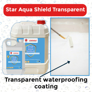 สีอะคริลิกกันน้ำ Star Aqua Shield  น้ำยาเคลือบใสกันน้ำ PU สำหรับหลังคาคอนกรีต - Product Image 4