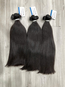 Extensiones de Cabello Humano Natural Negro Virgen al por Mayor, Cabello Vietnamita Liso con Trama Doble y Cutícula Completa - Product Image 5