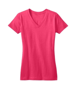 T-shirt personnalisable 100 % coton pour femme, col en V, manches courtes, haute qualité, respirant, décontracté, pour l'été - Product Image 4