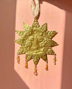 Golden Angel Paper Ornament Traditional Handicraft Christmas Decor - Product Image 3
