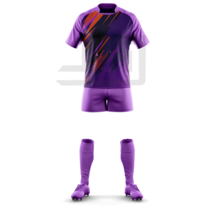 Uniforme de rugby, maillot personnalisé imprimé, shorts respirants, coupe athlétique, vêtements de sport légers et performants, 100% polyester - Product Image 4