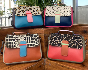 กระเป๋าสะพายข้างหนังรีไซเคิลพิมพ์ลายสัตว์ดีไซน์ใหม่สำหรับผู้หญิงกระเป๋าสะพายไหล่หนังสีสันสดใสหรูหราแบรนด์ดัง - Product Image 2