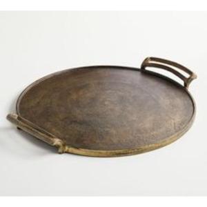 Plateau de service artistique en laiton, fait main, plat décoratif en métal, vaisselle décorative pour la salle à manger, la maison, l'hôtel, le restaurant, les mariages et les célébrations - Product Image 2
