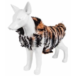 Cappotto/Giacca per Cani in Pelliccia di Visone Luxe Tigerbone con Fantasia Tigre Glamour - Abbigliamento per Animali Domestici - Product Image 4