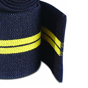 Bandages de genou professionnels en gros avec technologie anti-roulement, logo personnalisé imprimé, accessoires d'entraînement de force - Product Image 5