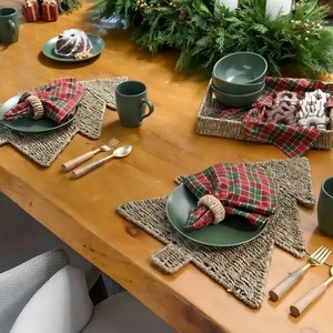 <b>Christmas</b> <b>tree</b> shaped tray <b>table</b> party organiser & decor products lowest cost seagrass trays - Product Image 6