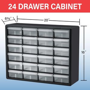 Armadio di Stoccaggio in Plastica a 24 Cassetti per Organizzazione Garage, Organizzatore di Perline, Contenitore per Mattoncini, Cassetta degli Attrezzi per Insegnanti MAK - Product Image 3