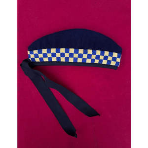 Casquette écossaise bleue et jaune à motifs, style Glengarry, pour bagpipeur, 100% laine bleu marine, chapeau de kilt celtique pour bagpipeur - Product Image 5